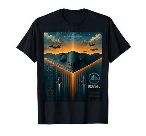 B-2 Spirit Stealth Bomber Iconic American Airpower Aviation T-Shirt