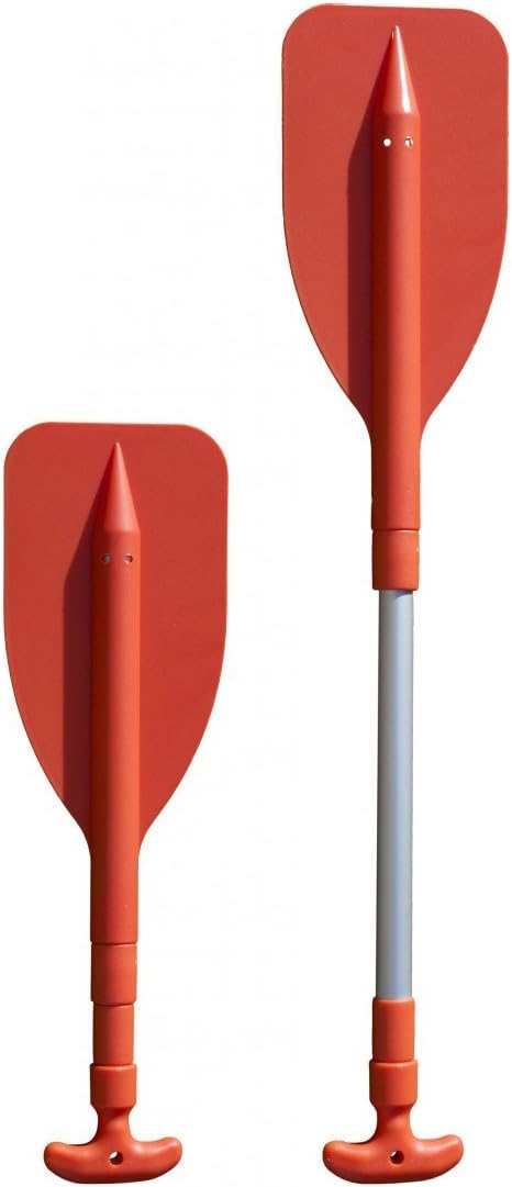 Navyline Teleskop Mini Paddel 55–105 cm ausziehbar Kajak Paddel | Schlauchboot Paddel | SUP Zubehör | T-Griff | Aluminiumschaft Ø25 mm | 500 g | Notfallpaddel