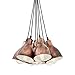 Produktbild EGLO Pendellampe Priddy 1, 7 flammige Vintage Pendelleuchte im Industrial Design, Retro Hängelampe aus Stahl, Farbe: Kupfer antik, Fassung: E27