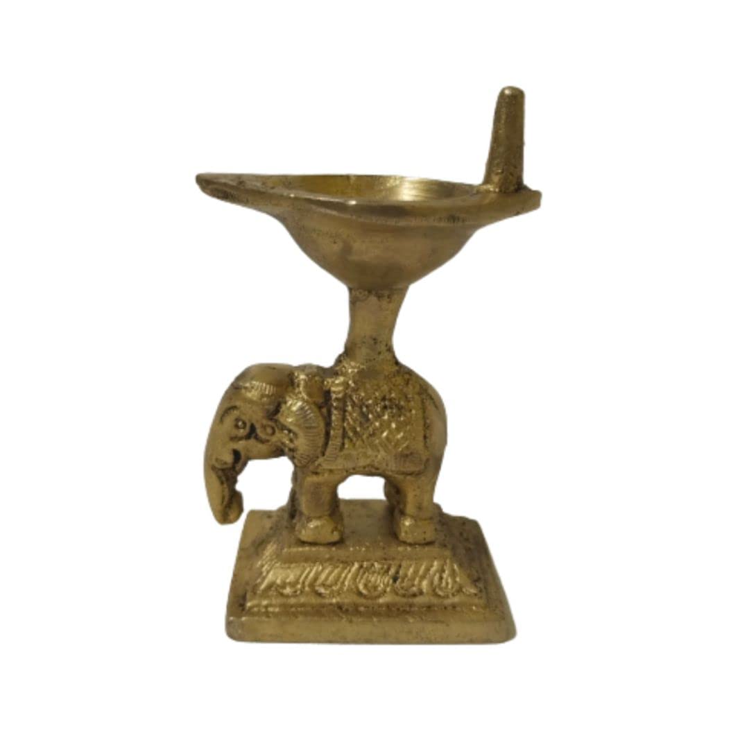 Leo Traders Elephant Deep | Elephant Vastu Deepam | Elephant Oil Lamp | Elephant Deepam | Vastu Deep for Poojaroom