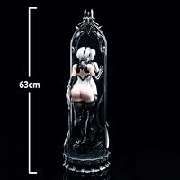 Tongyundacheng 2B Action Figur mit Zubehör, Anime Spiel Mädchen Figur Modell, Spiegel Ver, Yorha 2B Automata Statue, Desktop-Ornament Sammelgeschenk, 63 cm – Ansicht 2