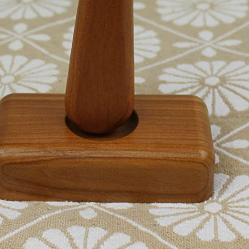 Croix debout bois chrétienne statue décoration table marron