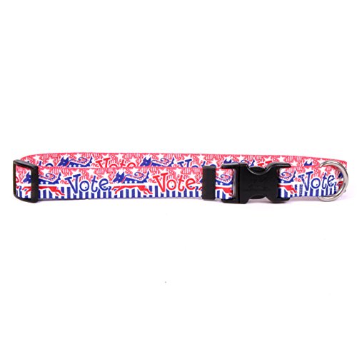 Image of Yellow Dog Design Easy-Snap Pet Collar, Voter Dog, Teacup 4 inch - 9 inch