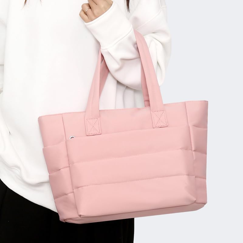 DENGSHANYANG Tote Bag for Women, Lightweight Puffy Tote Bag with Compartments, Quilted Shoulder Bag Handbag for Travel, Work - Image 3