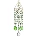 HDCRYSTALGIFTS Crystal Suncatcher Glass Wind Chimes Style Sun Catchers Indoor Window Rainbow Prisms Suncatcher for Window Hanging Home Garden Decor (21.5inch,Green)