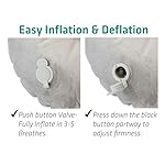 TREKOLOGY Inflatable Neck Pillow for Travel – Compact Ultralight Air Pillow with Button Inflation & Quick Deflate – Dual-Fabric Neck Support Cushion for Airplane, Car, Train, Bus - Image 4