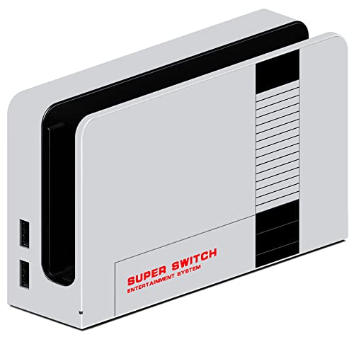 Playvital Full Set Protective Stickers For Nintendo Switch Oled Model, Customized Vinyl Decal Skins For Switch Oled Console & Joycon & Dock & Grip - Classics Nes Style #TOP5