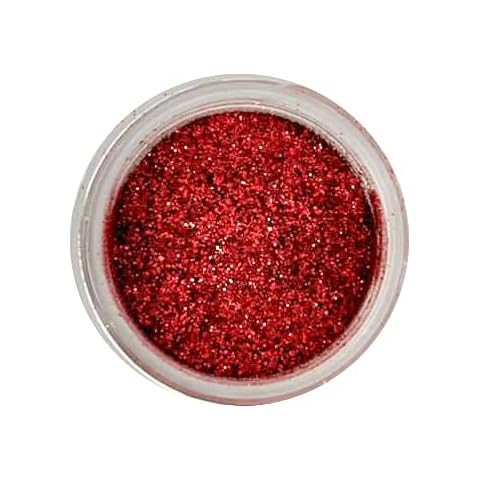 RUBY RED Luxury Cake Disco Diamond Dust, 6 grams for Cakes, Cupcakes, Cookies, Icing, Chocolate Wedding Party Baking Cupcake Cookie Ice Cream Decoration Supplies Cover
