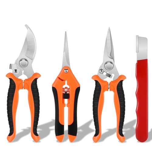 Alitree 4 Piezas Tijeras de Podar, Tesoura de Podar Ergonómicas