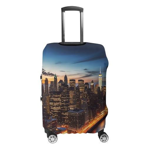 New York City Scenery Luggage Cover Personalization Suitcase Covers Protector Elastic Washable Baggage Cover Anti-Scratch For Traveling, Aircraft Consignment XL4