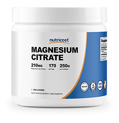 Nutricost Magnesium Citrate Powder (250 Grams) (Unflavored)