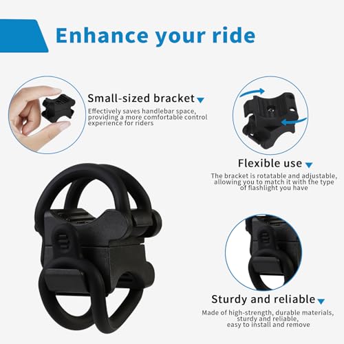 Universal Flashlight Bike Mount for Flashlight (Bike Lighting Mount Accessories)