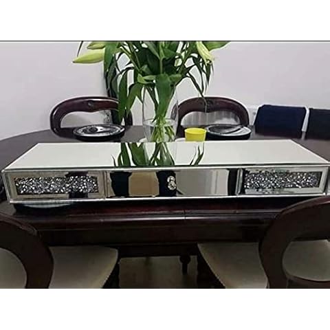 Biznest Mirrored Diamond Crush Floating Shelf Cover