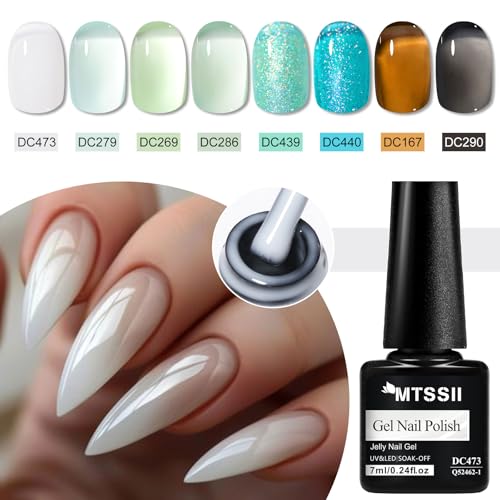 Set de esmaltes de gel MTSSII Jelly Crystal 8 colores miniatura 4