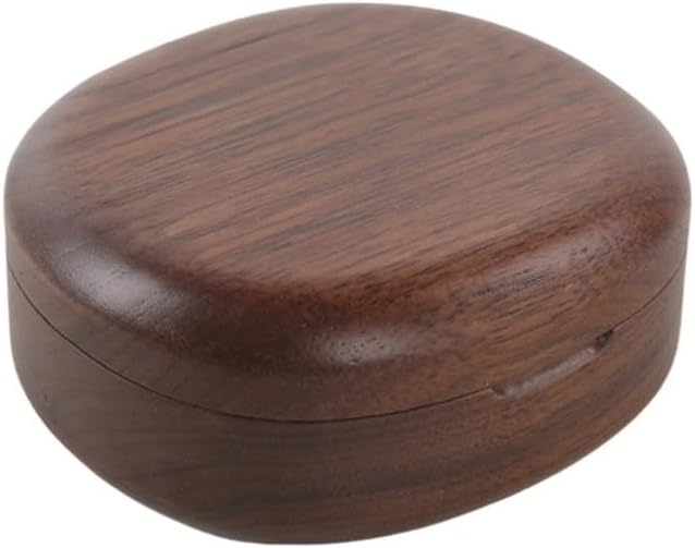 Portable Storage Box Burst Town Shop Travel Oval Solid Wood Jewelry