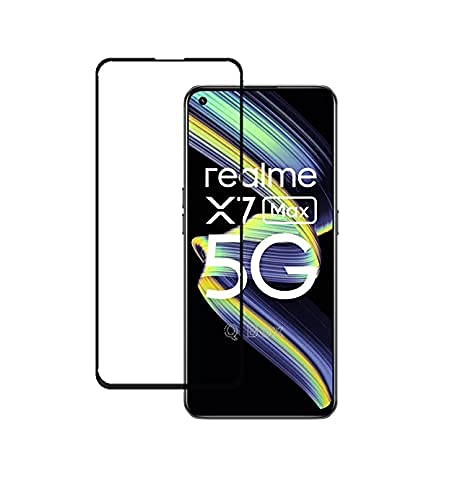Dashmesh Shopping Tempered Glass Screen Protector for REALME X7 MAX (Black Border) with Case Friendly Edge to Edge Coverage (B0BHTK3M14) Amazon Price History, Amazon Price Tracker