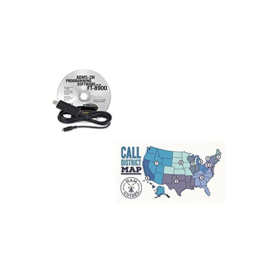 Yaesu Software & Cable for FT-8900 to USB and Ham Guides TM Pocket Reference Card Bundle
