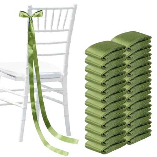 Daifunli 24 Pcs Moss Green Wedding Bows Aisle Decorations for Chairs by Daifunli - Used condition - US$16.14