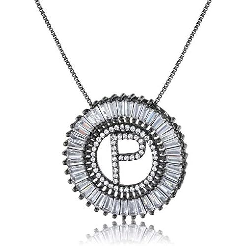 COTTVOTT A-Z Alphabet Pendant Necklaces Charms Women Initial Letter Chain Necklace 4 Colors