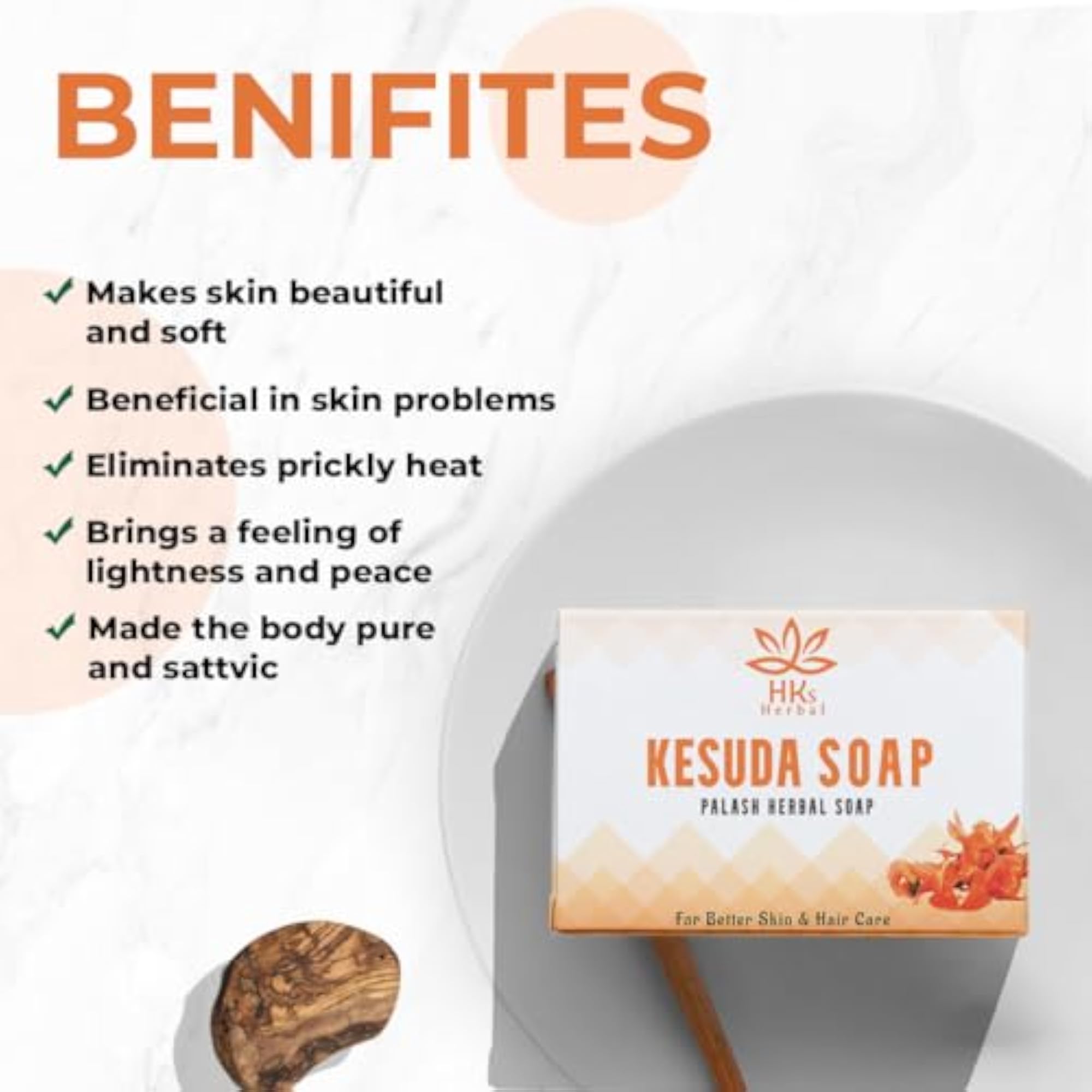 Kesudo Bathing Soap, Nourishing for Men & Women, 100g