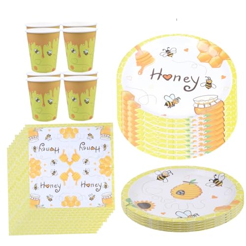 Abaodam 88 Peças 1 Conjunto De Louça Descartável Pratos De Papel Descartáveis ​​Pratos De Papel Deco