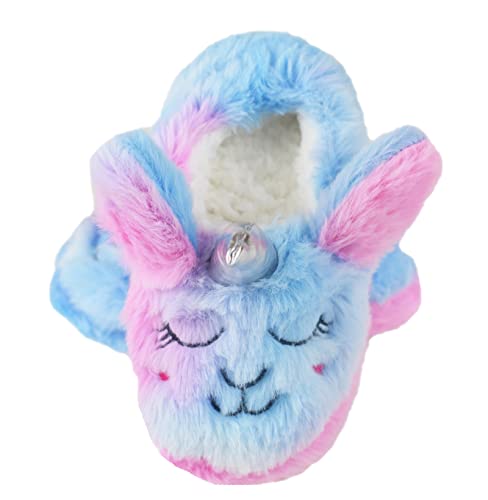 Girls/Kids Warm Unicorn Slippers with Fuzzy Plush Fleece House Slip-on Shoes3