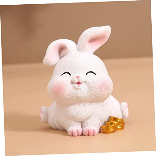 Année du lapin 2023 figurine zodiaque chinois en résine de champignon