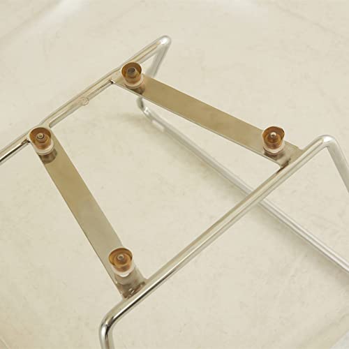 Acrylic Chairs Clear Dining Chairs Set Of 2, Transparent Shell And Metal Legs Plastic Side Chairs For Kitchen And Dining Room, Living Room (Brown) #TOP5