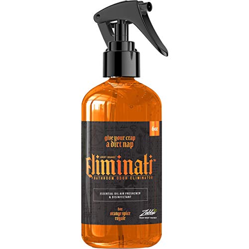 Eliminati Toilet & Bathroom Spray - 6oz Orange Spice Royale Scented Room Air Freshener & Odor Eliminator - Pre Poop Citrus like Potpourri Spray - Use For Poo, Pets, or Home - By Angry Orange
