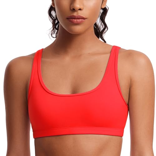 Image of CRZ YOGA Butterluxe Mini Sports Bras | Light Support, Removable Pads, Yoga, Extremely Soft, U Back, Scoop Neck, for Women