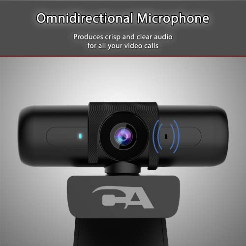 Image of Cyber Acoustics CA Essential Webcam 1080HD-AF - USB Webcam with Microphone for Desktop or Notebooks, 1080p Webcam, HD Auto-Focus and Light Correction, Omni-Directional Microphone (WC-2000)