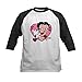 CafePress Betty Boop Pudgy Love Kids Baseball T Shirt Kids Cotton Baseball Jersey, 3/4 Raglan Sleeve Shirt Black/White