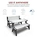 Convert-a-Bench 2-in-1 Outdoor Bench & Picnic Table - Foldable, Weather-Resistant Seating - Perfect for Patio, Lawn, Garden, or Deck - Durable & Easy Assembly - 1 Bench/Order, Platinum White Birch