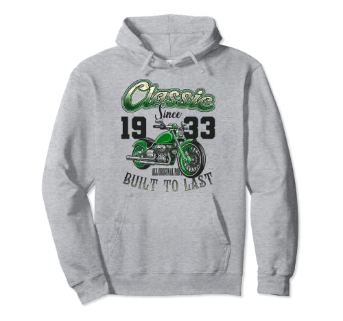 Vintage motociclistas motos cumpleaños nacido en 1933 Sudadera con Capucha