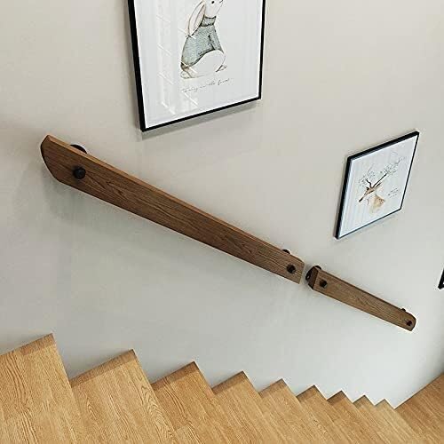 Kit complet de barres d'appui murales en bois pour escalier intérieur - 7