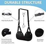 2 Pack Airplane Travel Footrest Hammocks, Adjustable, Black, Memory Foam, Foot Hammock for Airplane Travel - Image 2