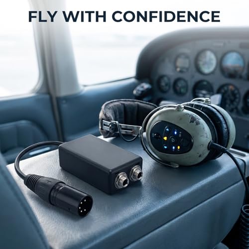 Adaptador para Auriculares de Aviación GA Dual Hembra a XLR 5 Pines miniatura 2