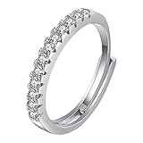 化粧用リングライトミラー ゴージャスな結婚指輪女性のジュエリー白いリング美しいリング宝石合金象眼細工のラインストーン女性のリング 絶妙なリングシンプルなファッションジュエリー ゴールドの厚いフープピアス (Silver, One Size)