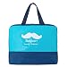 Produktbild alsu3luy02LD Reise-Kulturtasche für Kopfhörer, hohe Härte, runder Reißverschluss, Münztasche, Organizer, Schwarz Blue Beard