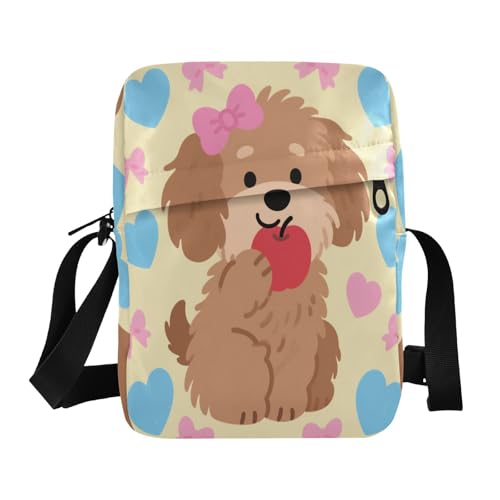 Cartoon Cute Brown Dog messenger bag for women crossbody crossbody bag Shoulder Hand Bags Adjustable Strap for outdoor sports Outdoor Daily