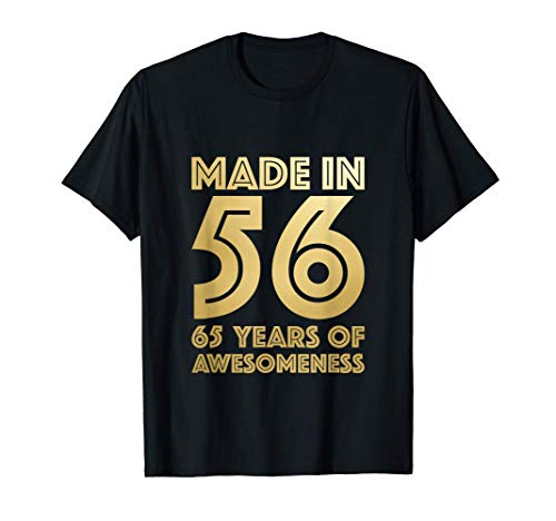Regalos de 65 cumpleaños Hombre Edad Mujer Abuelo de 65 años Camiseta