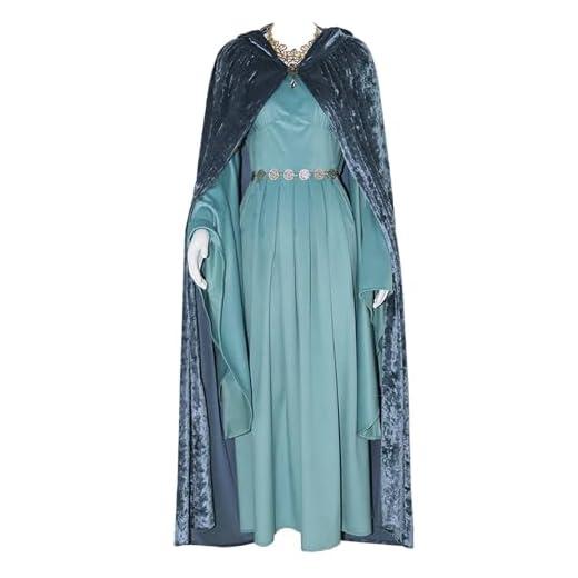 AYYOHON Disfraz de Arwen de reina princesa Arwen para mujeres adultas, vestido renacentista de Midevil para Halloween, cosplay, talla 3XL