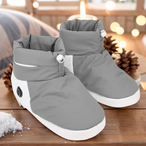 Chaussons chauffants USB lavables et confortables pour l'hiver - 7