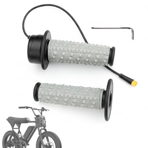 Image of Full Twist Throttle Compatible with Macfox, HappyRun, Freego, Plug and Play Ebike Full Throttle 3 Pin, 12V-72V Throttle with IP76 Waterproof Plug