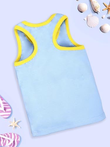 Image of KiddoPanti Girls Chest Printed Sleeveless Rib Racer Back Tank Top