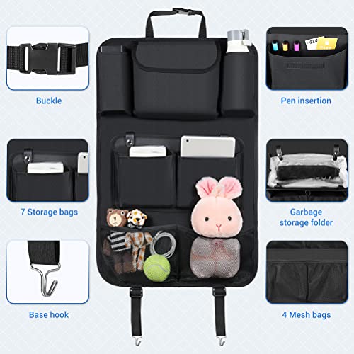 Oasser 2 Pack Car Backseat Organizer Seat Back Protectors With Foldable Table Tray 13 Inches Ipad11 Storage Pockets Garbage Bag Car Organizers And Storage(Extra Large) #TOP1