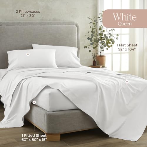 Image of Whisper Organics 100% Organic Cotton Bed Sheets with Deep Pocket 4 Pc. Set