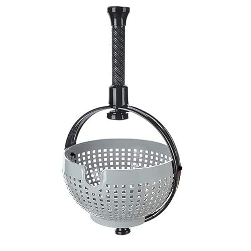 Easy-to-Use Salad Spinner shakers Large Capacity Non-Scratch Colander Dryer Spina Collapsible Handle Home 360 Rotary Drain Rack Kitchen Cleaning Basket Washer Fruit Vegetable Lettuce Cleaner (Grey) - Image 4