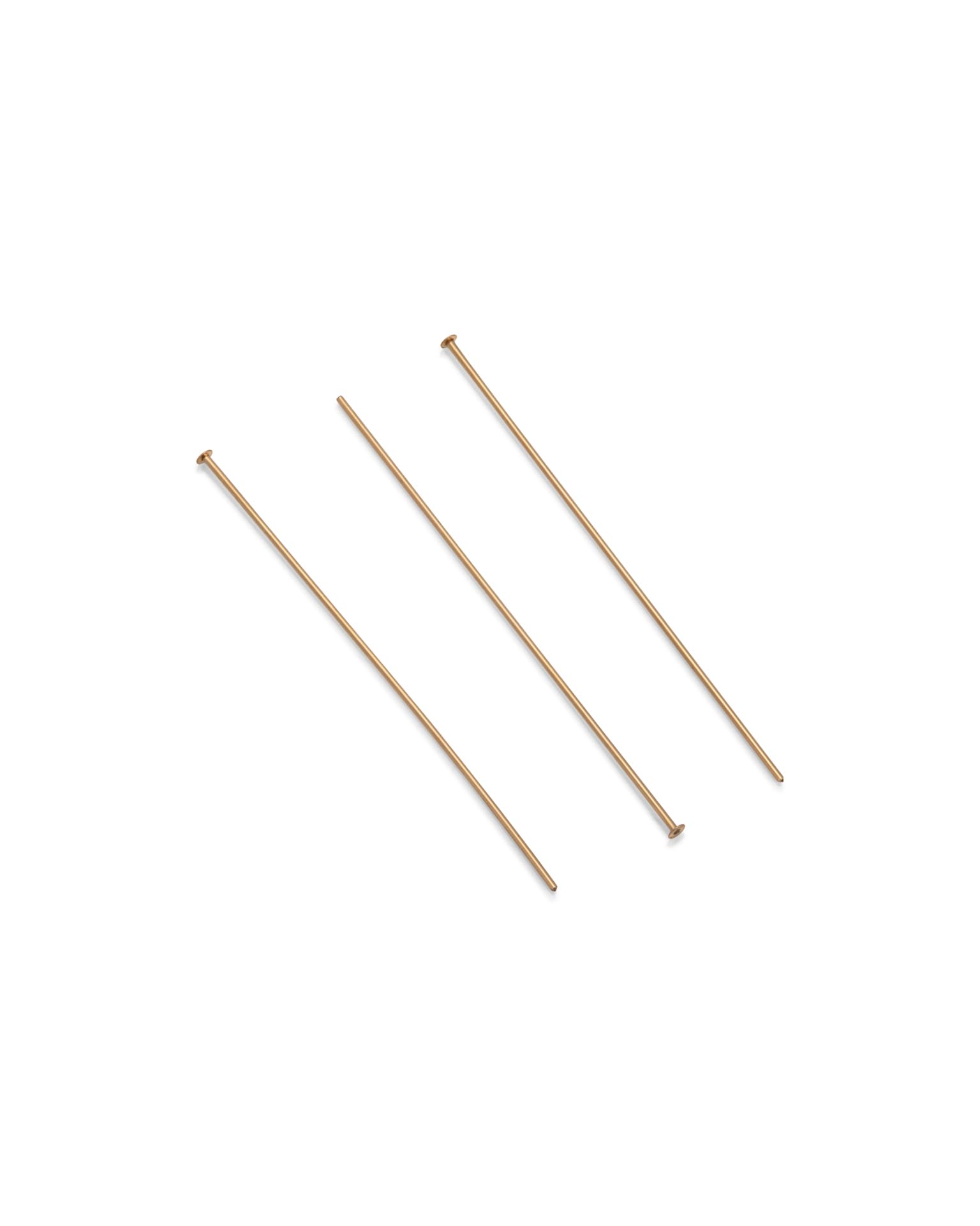 Yellow Gold Filled Flat Head Pin 0.5/50mm (24 Gauge Wire, 2