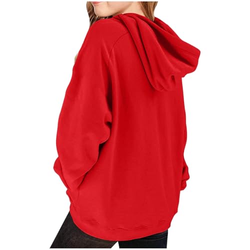 Hoodies For Teen Girls Long Sleeve Oversized Tops Fall Pullover Sweatshirt 5-15 Years Kids Solid Color Clothes3